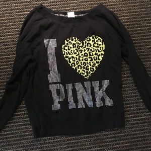 PINK rhinestone sweatshirt